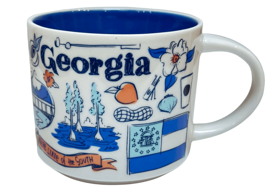  Starbucks Ceramic Georgia Mug Been There Series Across the Globe Collection,14 fluid ounce