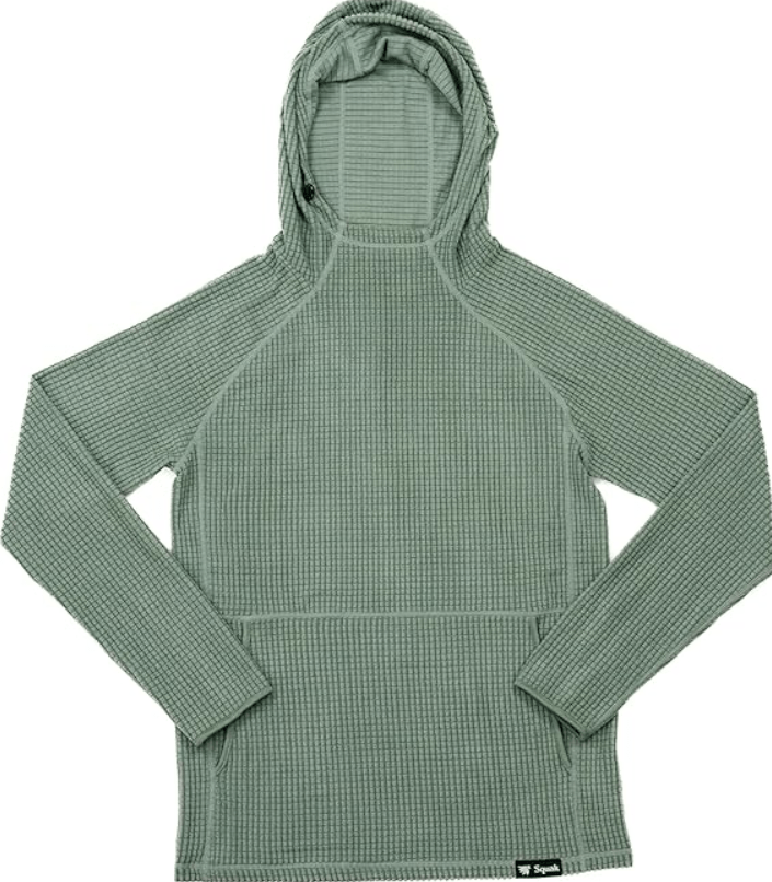 Squak Classic Men’s Microgrid Fleece Hoodie – Lightweight, Breathable Mid-Layer for Hiking, Skiing & Everyday Adventure
