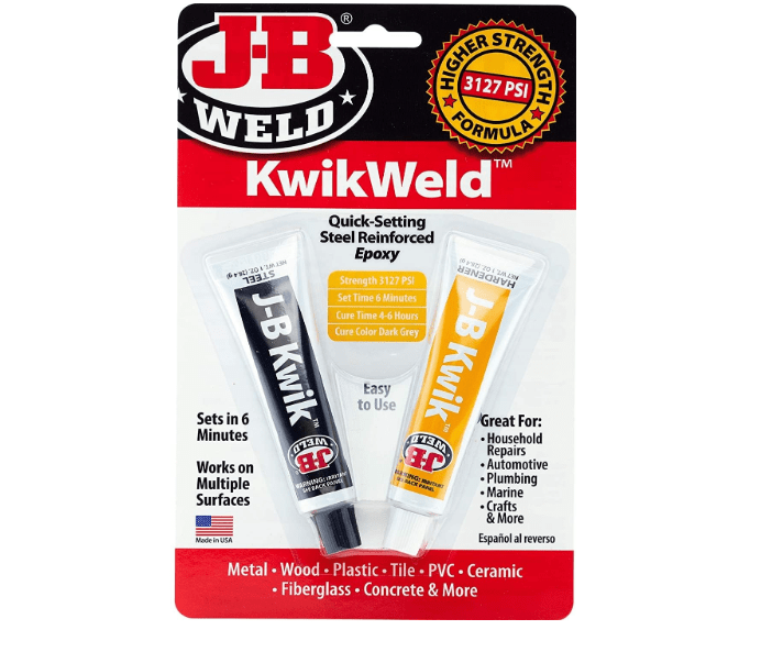  J-B Weld 8276 KwikWeld Quick Setting Steel Reinforced Epoxy - Dark Grey 2 oz