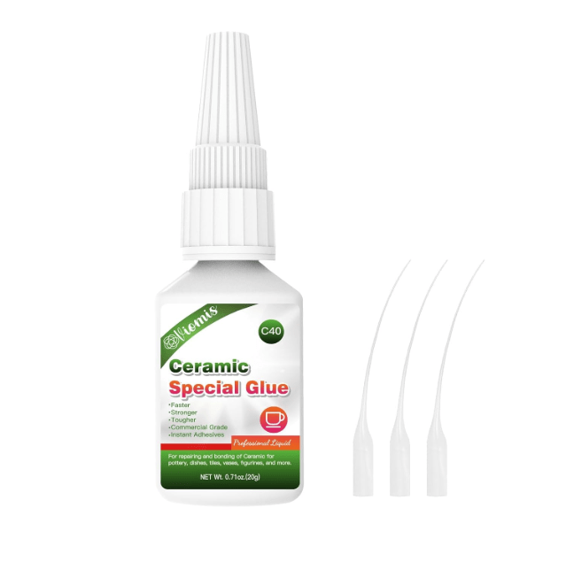  20g Ceramic Glue, Instant Ceramic Super Glue for Porcelain and Pottery Repair, Fast Drying | Heat Resistant | Waterproof Strong Adhesive for Bonding Ceramic