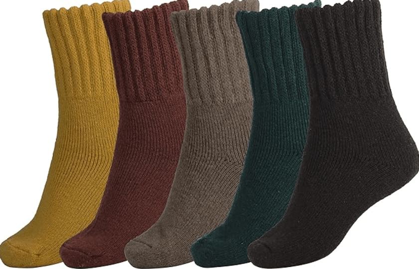 BomKinta Boot Socks for Women Winter Solid Thick Warm Socks Cozy Crew Socks Christmas Gift 