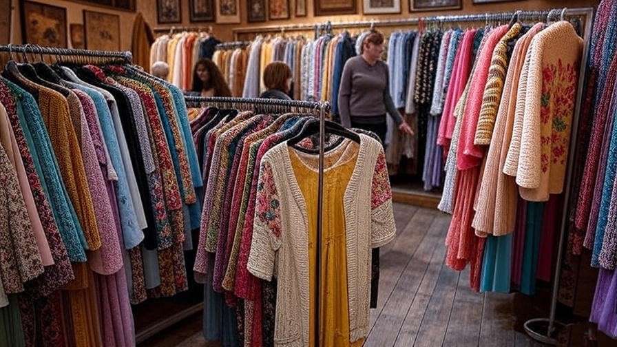 Cozy vintage thrift store