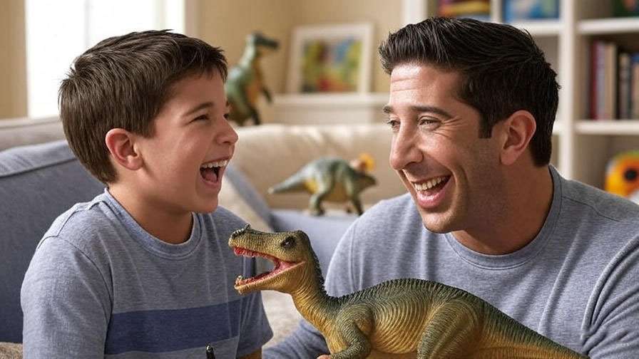 Ross Geller fatherhood moment Friends TV series nostalgia.