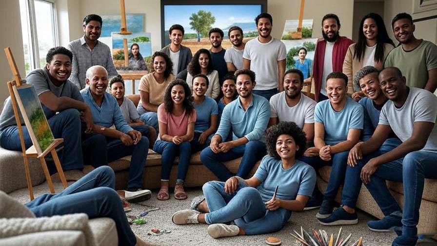  People painting and watching Friends for emotional well-being
