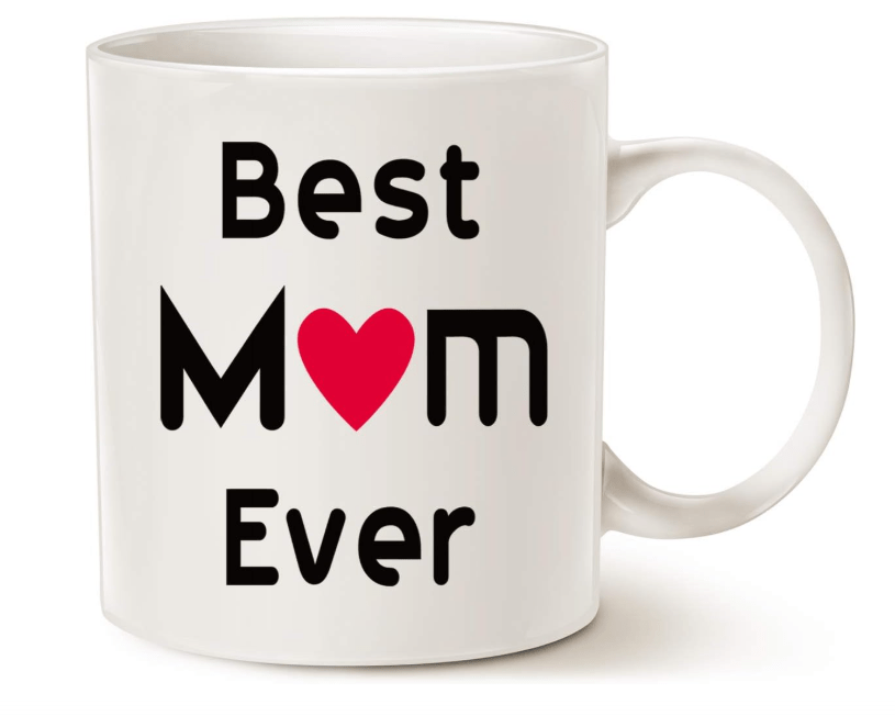  MAUAG Best Mom Coffee Mug, Best Mom Ever Unique Holiday or Birthday Gifts Idea for Mom Mother Mama Mommy Cup White, 11 Oz