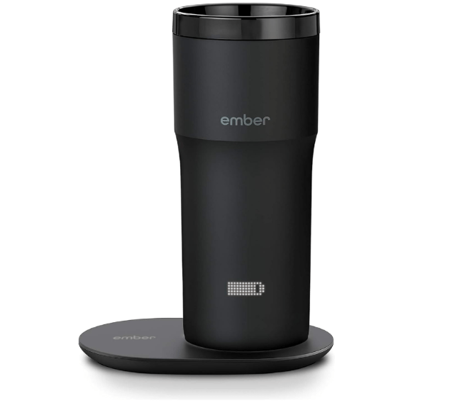  Ember Travel Mug 2+, 12 oz, Temperature Control Smart Travel Mug, Stainless Steel, Slate Black (with Apple Find My)