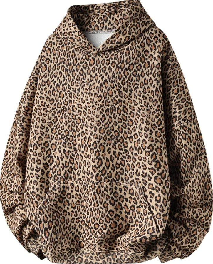 Y2k Camo Hoodies Cheetah Print Hoodie Oversized Leopard Print Hoodie Pullover Streetwear Hoodies Graphic Unisex