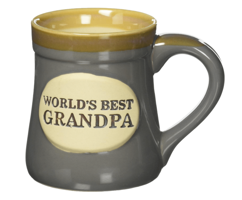  burton+BURTON World's Best Grandpa Mug, 4.25-inch Height, Ceramic