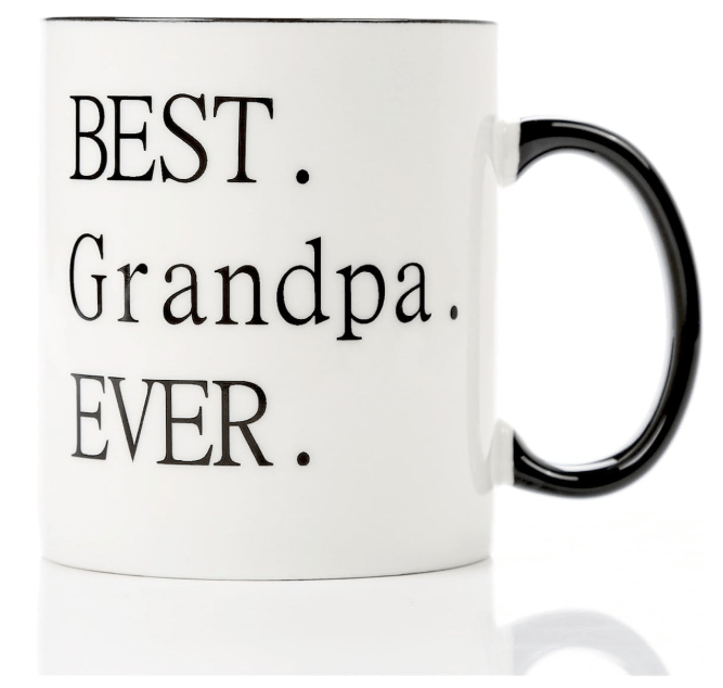  Funny Grandpa Gifts-Best Grandpa Ever Coffee Mugs 11 OZ-Novelty Birthday Gift Ideas for grandpa