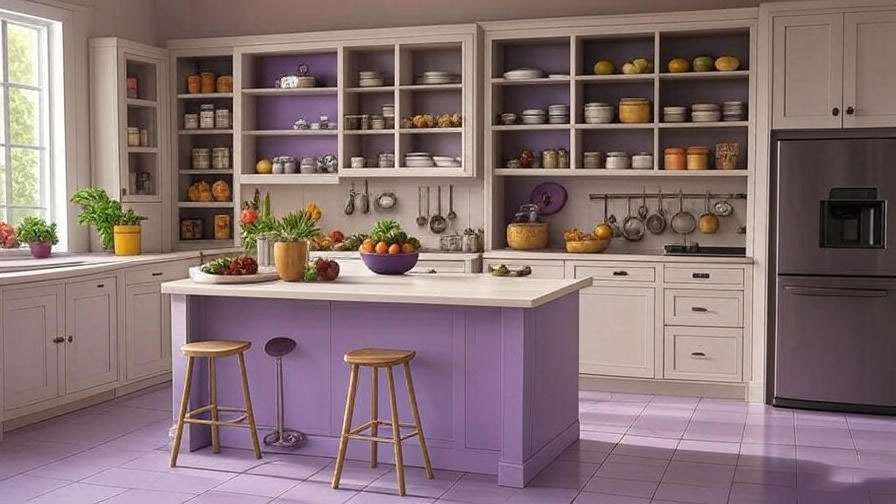 Monica Geller-style organized kitchen with labeled shelves and clean counters for life tips.