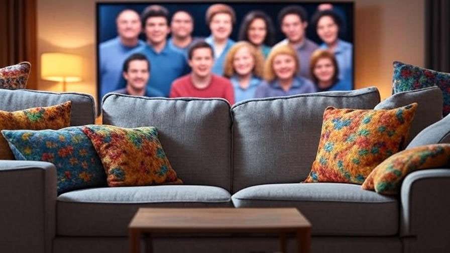 Cozy setup for watching Friends episodes with Ben on TV.