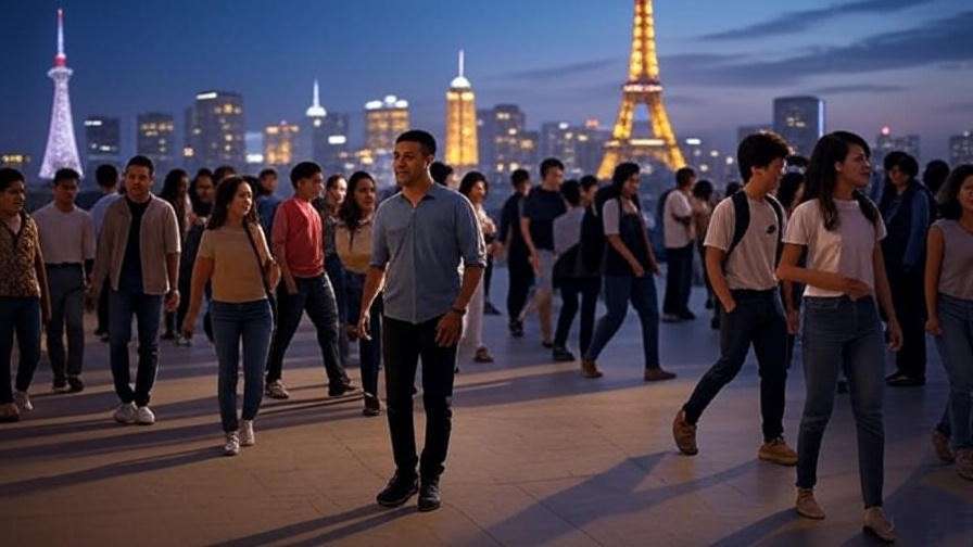 "Cityscape at dusk reflecting the cultural legacy of Friends TV series."