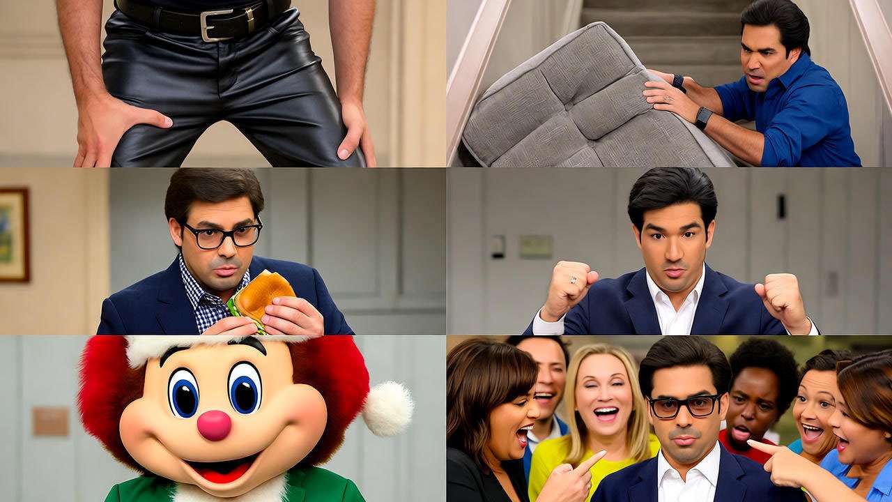 Compilation of Ross Geller’s funniest moments in Friends, including leather pants, pivot scene, and holiday costume.