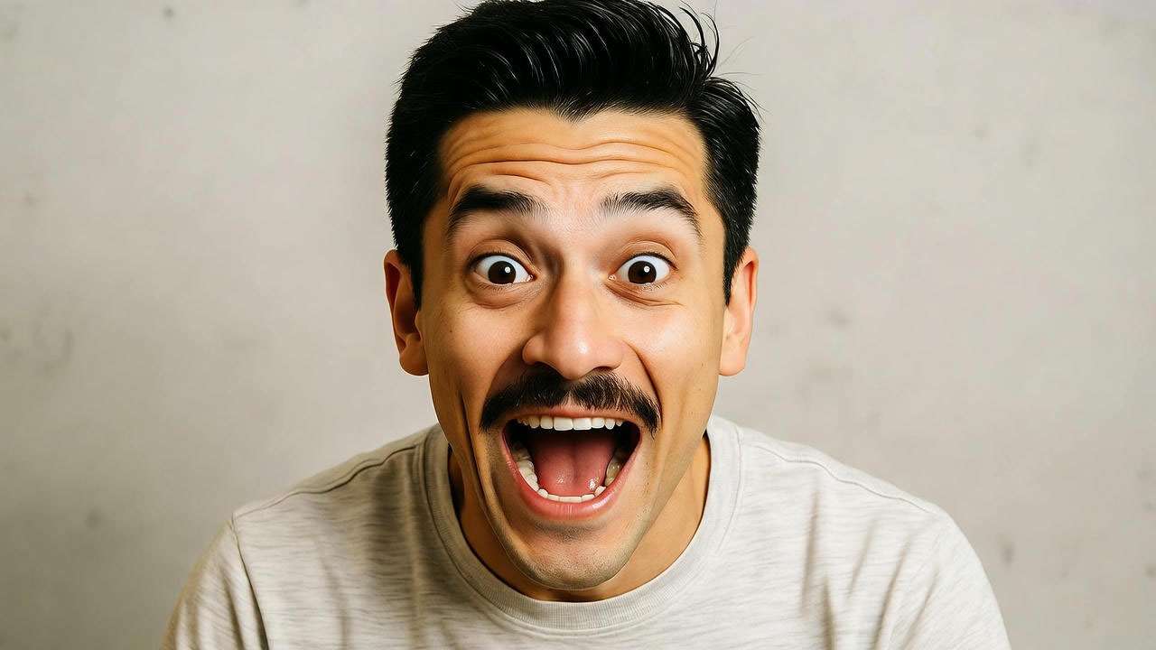 Comedy coach demonstrating physical humor, reflecting the techniques behind Ross Geller teeth scene.
