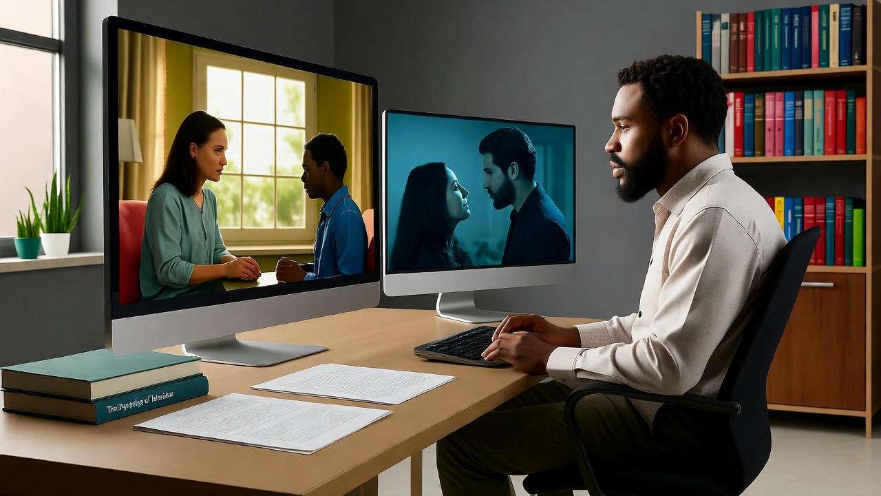 Media expert analyzing Friends TV show sibling dynamic between Ross and Monica Geller.