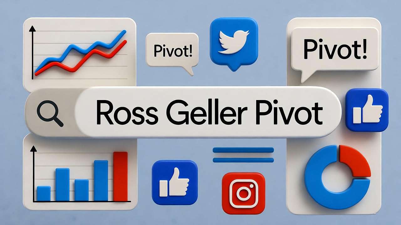 Google search trends and online engagement highlighting the viral popularity of Ross Geller’s Pivot moment.