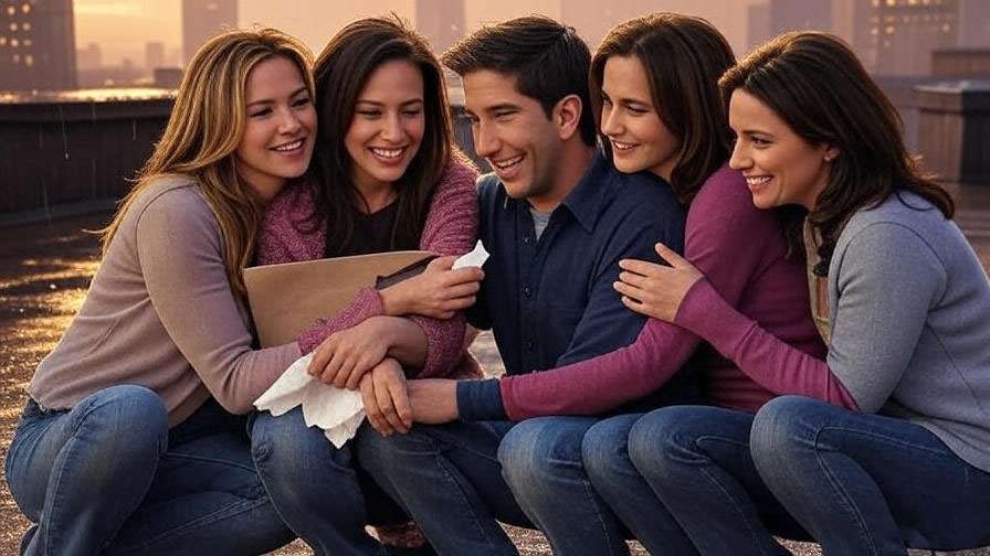 Friends cast supporting Ross Geller through breakup, lessons on friendship and love from the show.