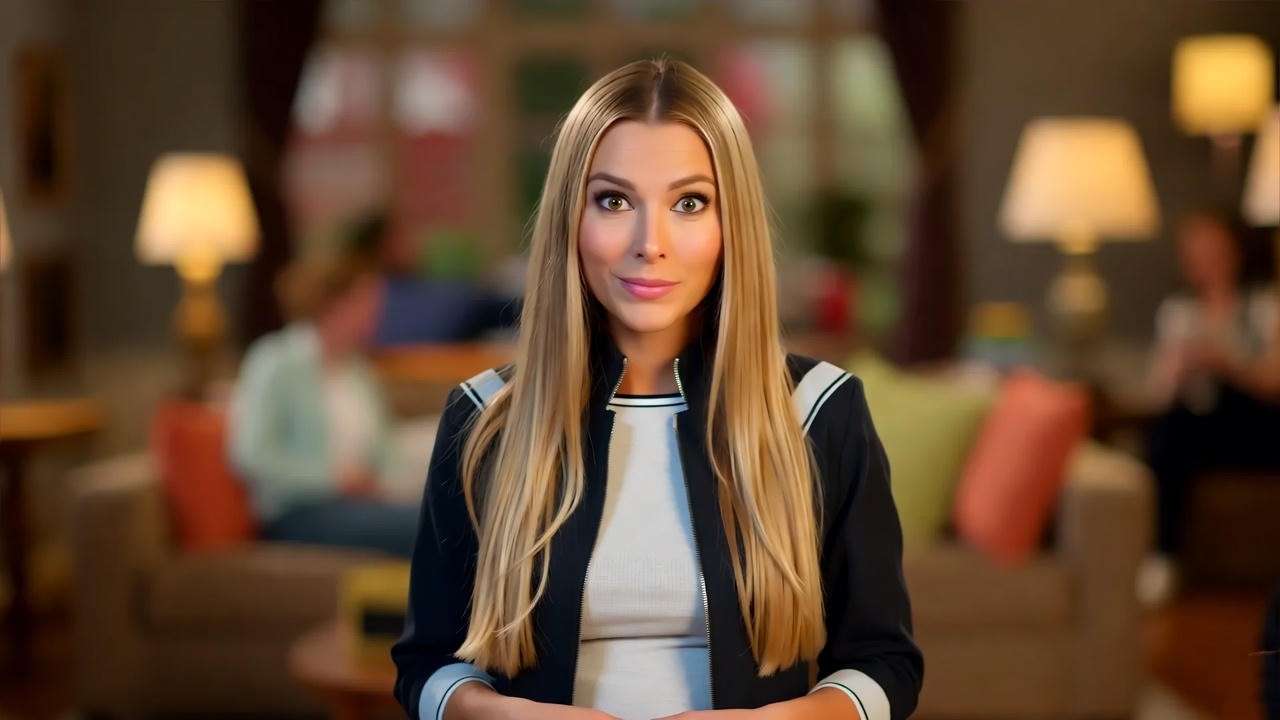 Stylish blonde woman portraying Amy Green in Friends episode The One with Rachel's Other Sister.