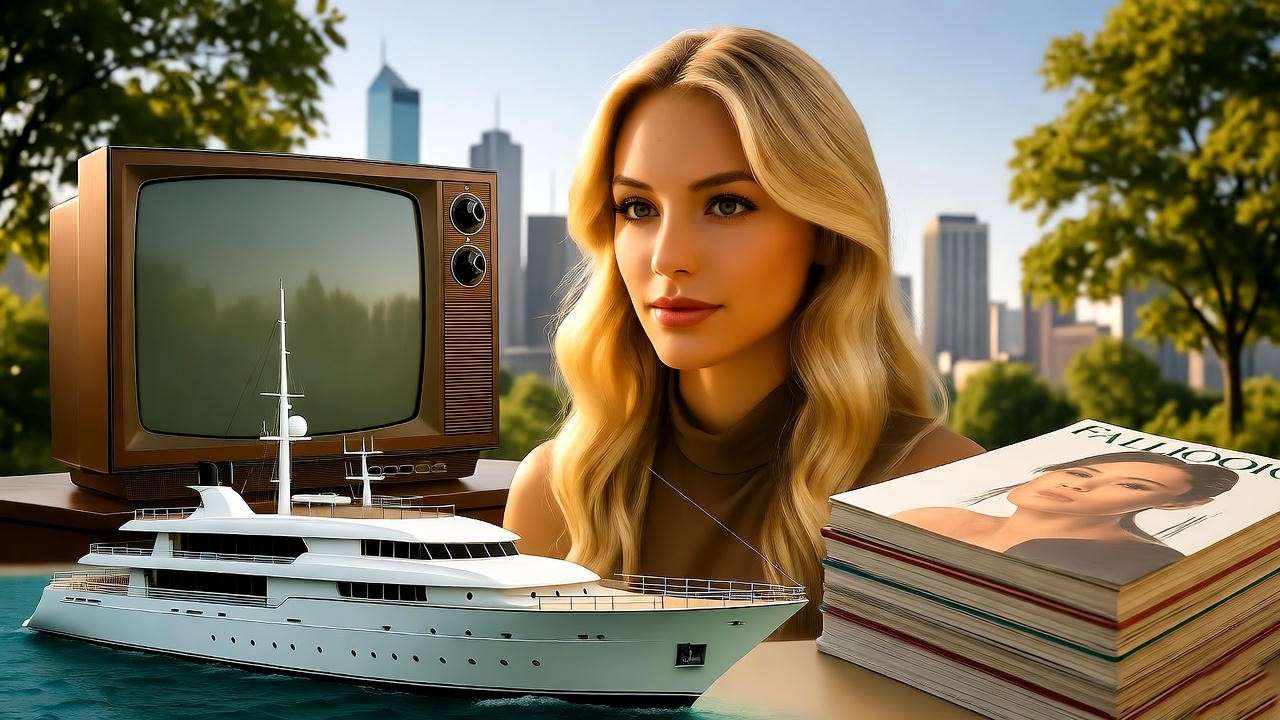 Nostalgic 2000s montage with Amy Green and vintage TV