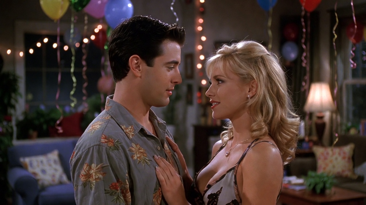 Joey Tribbiani on a romantic date with Janine the dancer in Friends, glamorous and chemistry-filled nostalgic scene