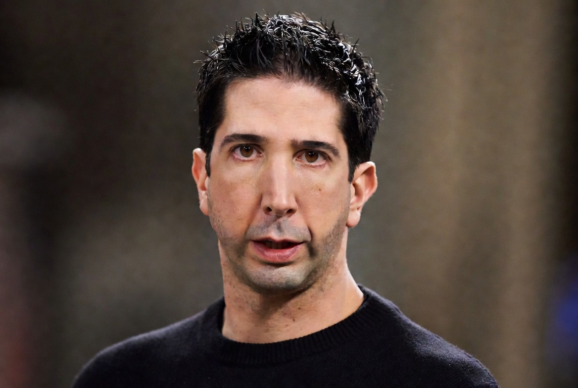 David Schwimmer as Ross Geller showcasing comedic genius in the Fine Ross scene